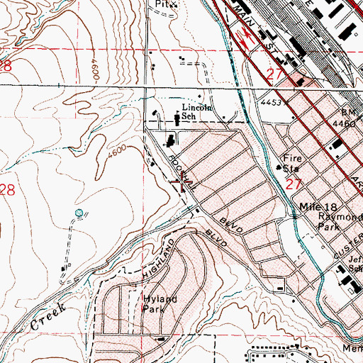 Topographic Map of Trail Creek, ID