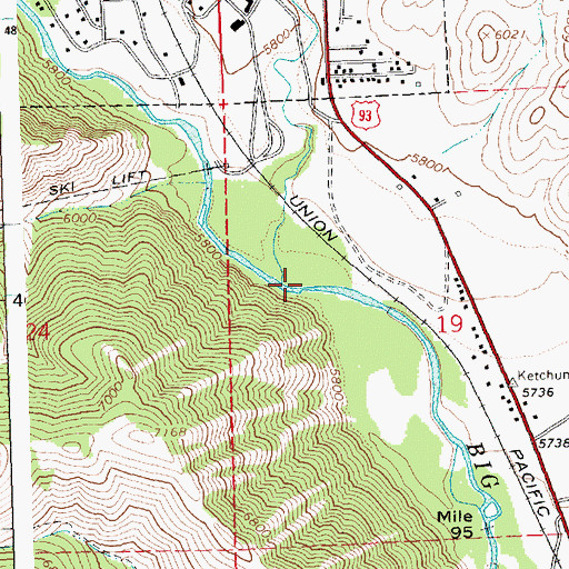 Topographic Map of Trail Creek, ID