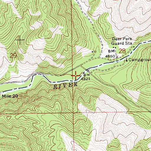 Topographic Map of Trail Creek, ID
