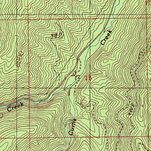 Topographic Map of Trail Creek, ID