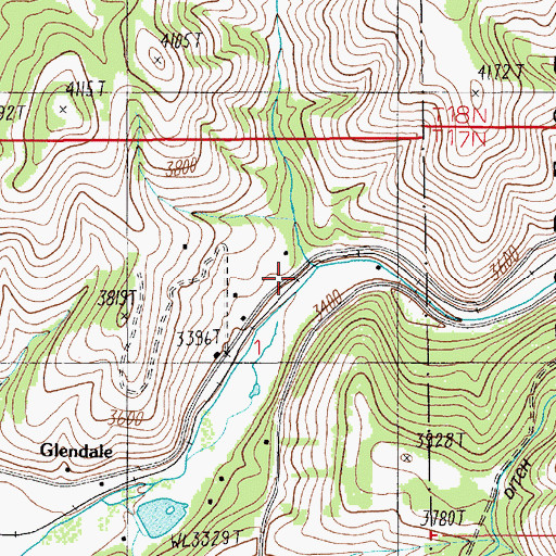 Topographic Map of Trail Creek, ID