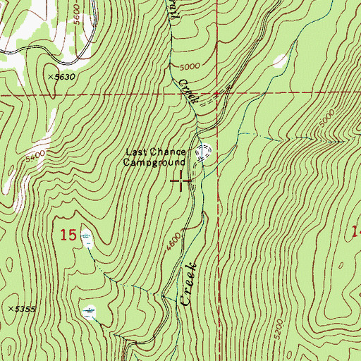 Topographic Map of Trail Creek, ID