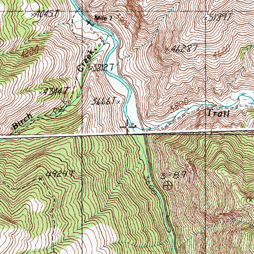 Topographic Map of Trail Creek, ID