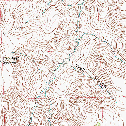 Topographic Map of Trail Gulch, ID