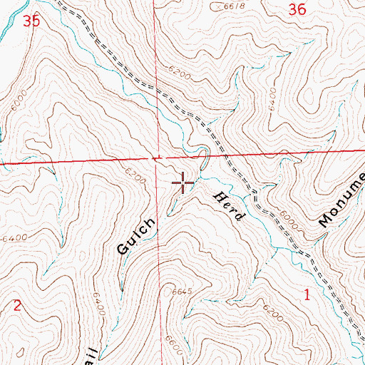 Topographic Map of Trail Gulch, ID