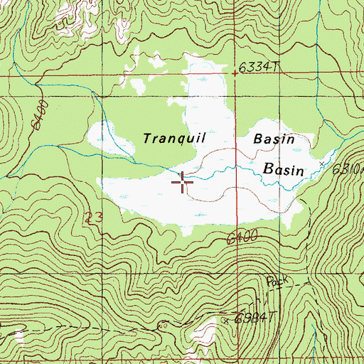 Topographic Map of Tranquil Basin, ID