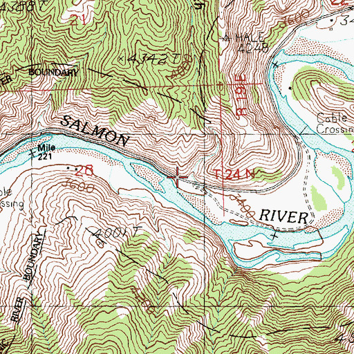 Topographic Map of Transfer Gulch, ID