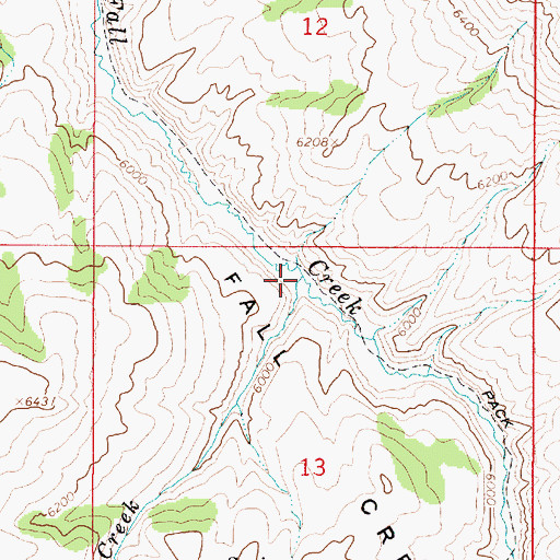Topographic Map of Trap Creek, ID