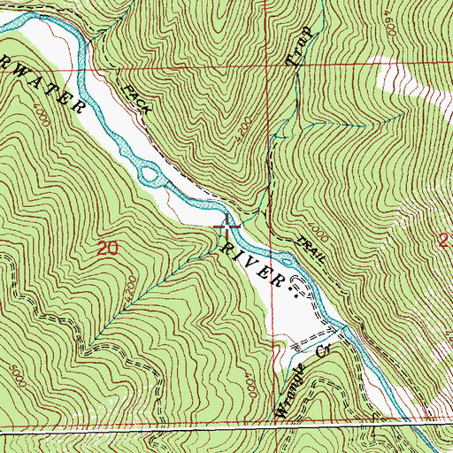 Topographic Map of Trap Creek, ID