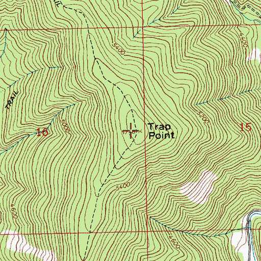 Topographic Map of Trap Point, ID