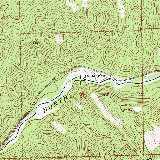 Topographic Map of Trapper Creek, ID