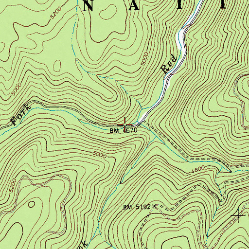 Topographic Map of Trapper Creek, ID