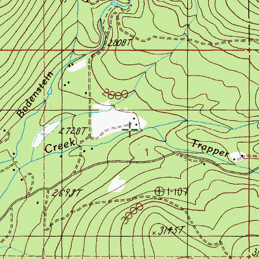 Topographic Map of Trapper Creek, ID
