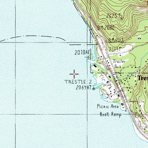 Topographic Map of Trestle Creek, ID