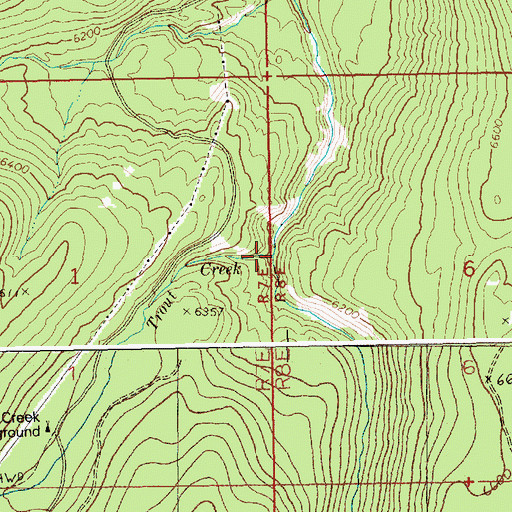 Topographic Map of Trout Creek, ID