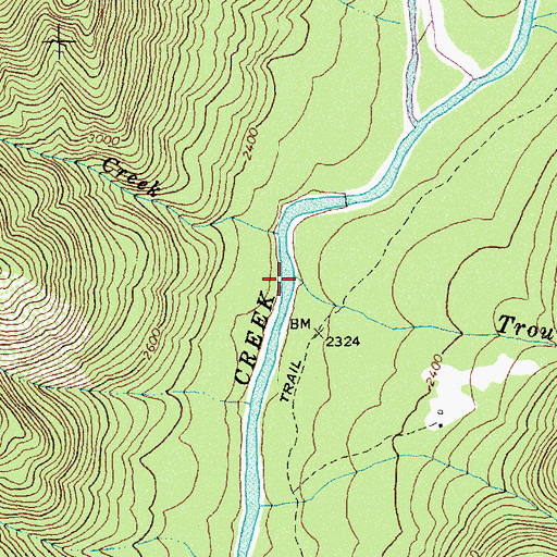 Topographic Map of Trout Creek, ID