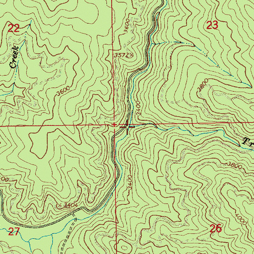 Topographic Map of Trout Creek, ID