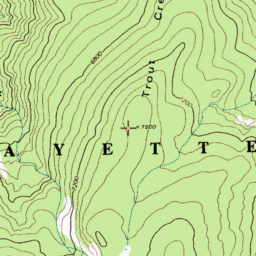 Topographic Map of Trout Creek Ridge, ID