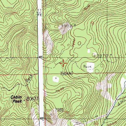 Topographic Map of Trout Creek Trail, ID