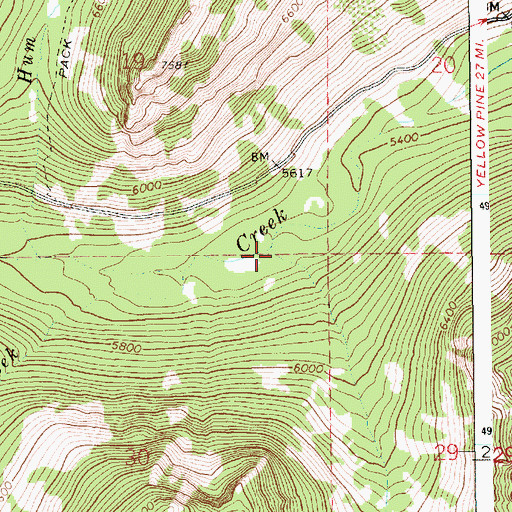Topographic Map of Tsum Creek, ID