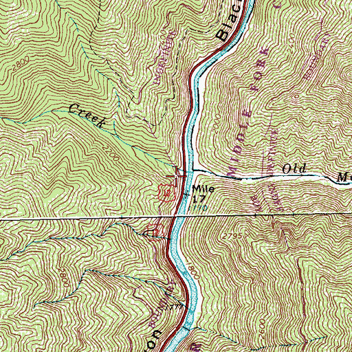 Topographic Map of Tumble Creek, ID
