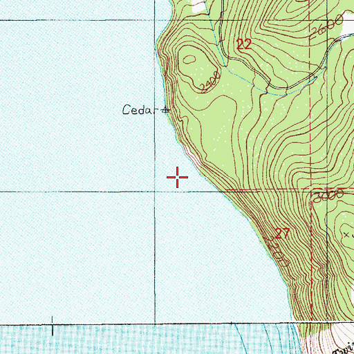 Topographic Map of Tumbledown Creek, ID