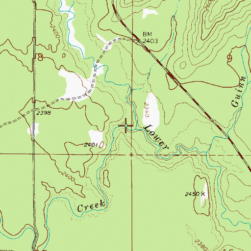 Topographic Map of Tunnel Creek, ID