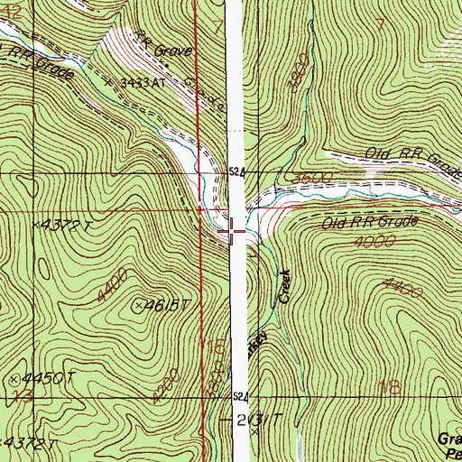 Topographic Map of Turkey Creek, ID