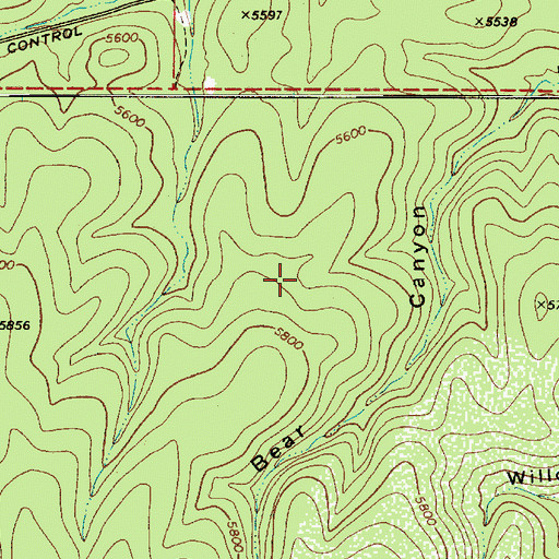 Topographic Map of Bear Canyon Tank, AZ