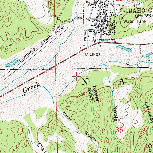 Topographic Map of Tuttls Gulch, ID