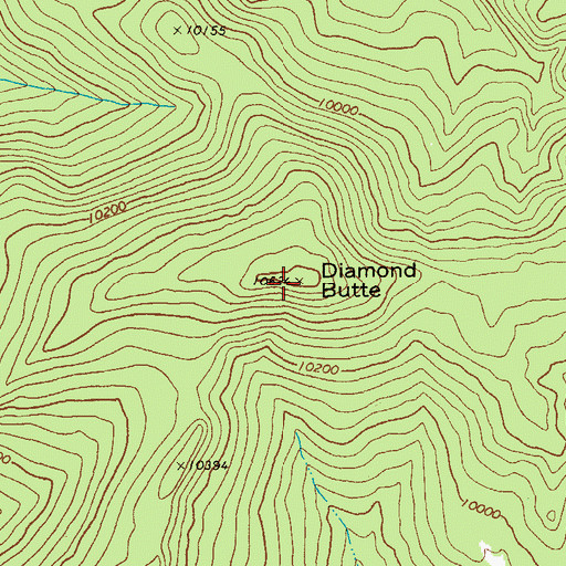 Topographic Map of Diamond Butte, AZ