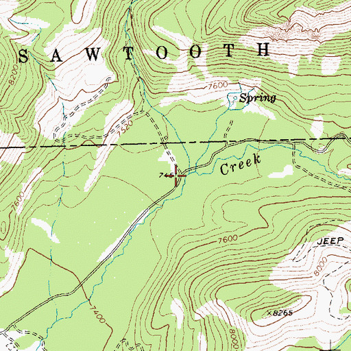 Topographic Map of Twin Creek, ID