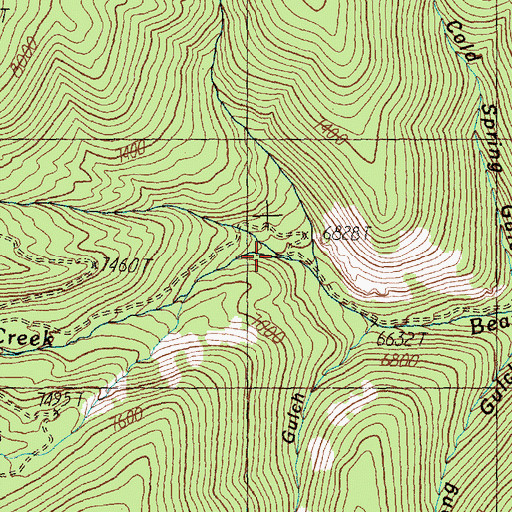 Topographic Map of Twin Creek, ID