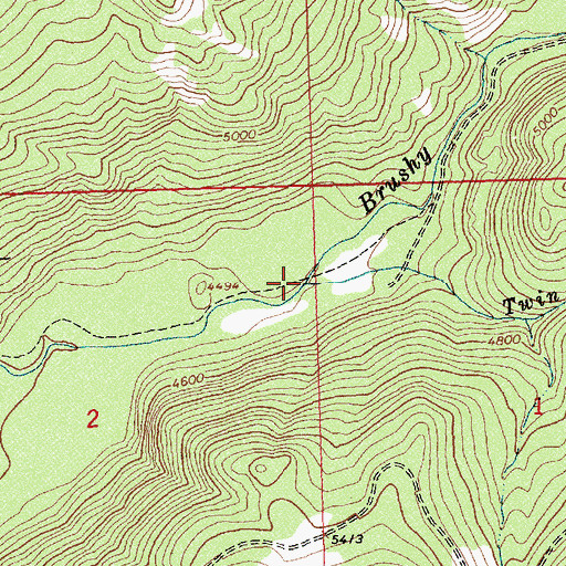 Topographic Map of Twin Creek, ID