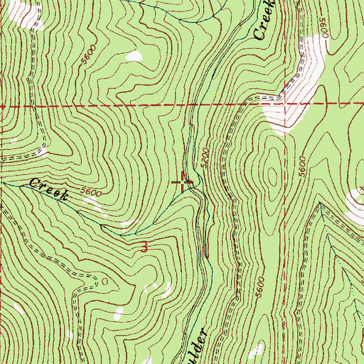 Topographic Map of Twin Fork Creek, ID