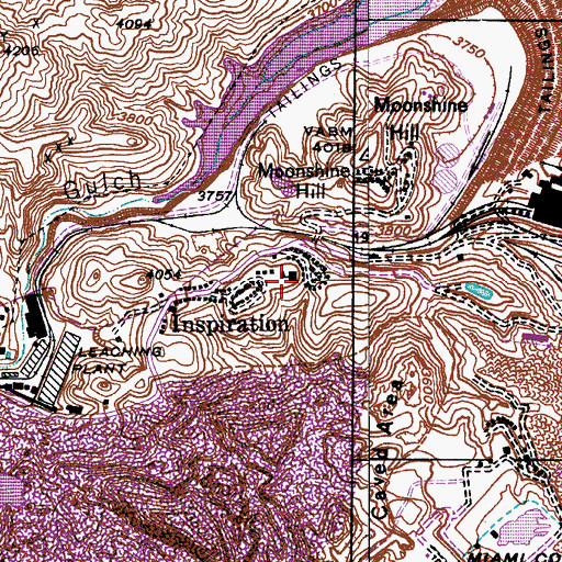 Topographic Map of Benjamin Franklin School, AZ