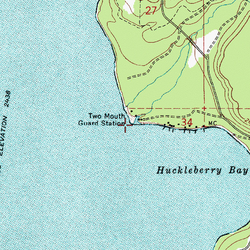 Topographic Map of Two Mouth Creek, ID