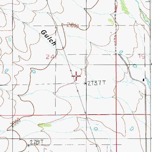 Topographic Map of Two Tree Gulch, ID