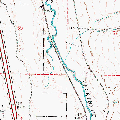 Topographic Map of Twomile Creek, ID