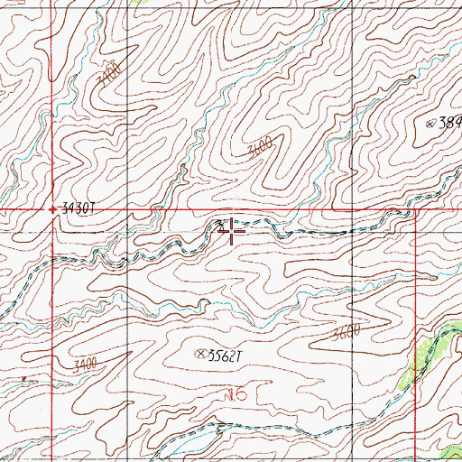 Topographic Map of Big Pasture Well, AZ