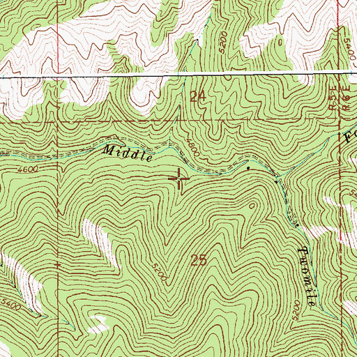 Topographic Map of Twomile Creek, ID