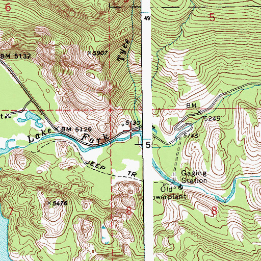 Topographic Map of Tyee Creek, ID
