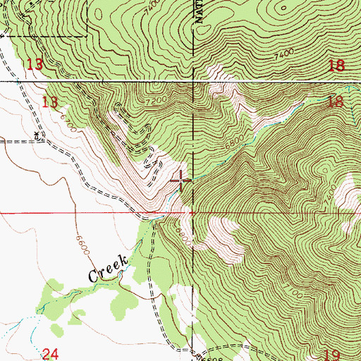 Topographic Map of Tygee Creek, ID