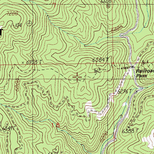 Topographic Map of Tyndall Creek Trail, ID