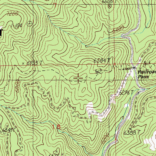 Topographic Map of Tyndall Creek Trail, ID