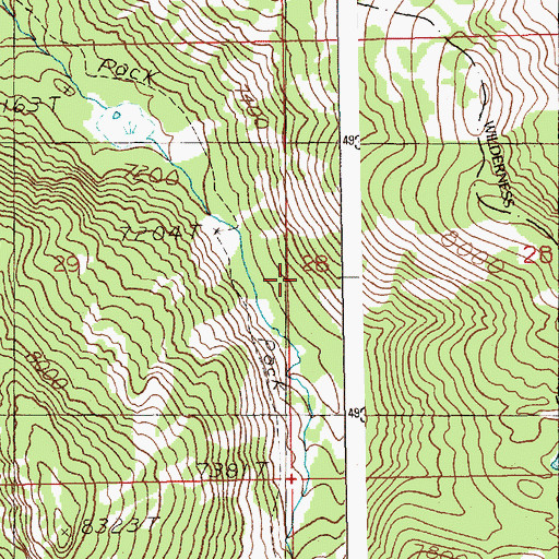 Topographic Map of Tyndall Ridge Trail, ID