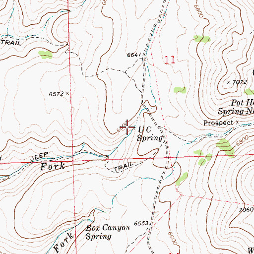 Topographic Map of U C Spring, ID