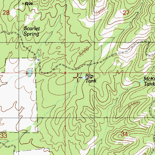 Topographic Map of Big Tank, AZ