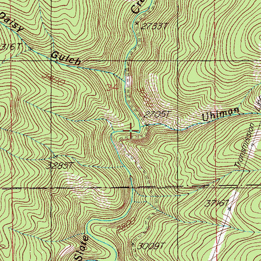 Topographic Map of Uhlman Creek, ID
