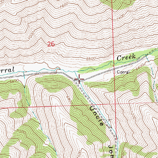 Topographic Map of Uncle Johns Gulch, ID